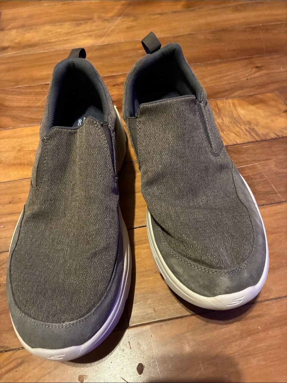 Skechers Slip-On Loafers in Gray and White
